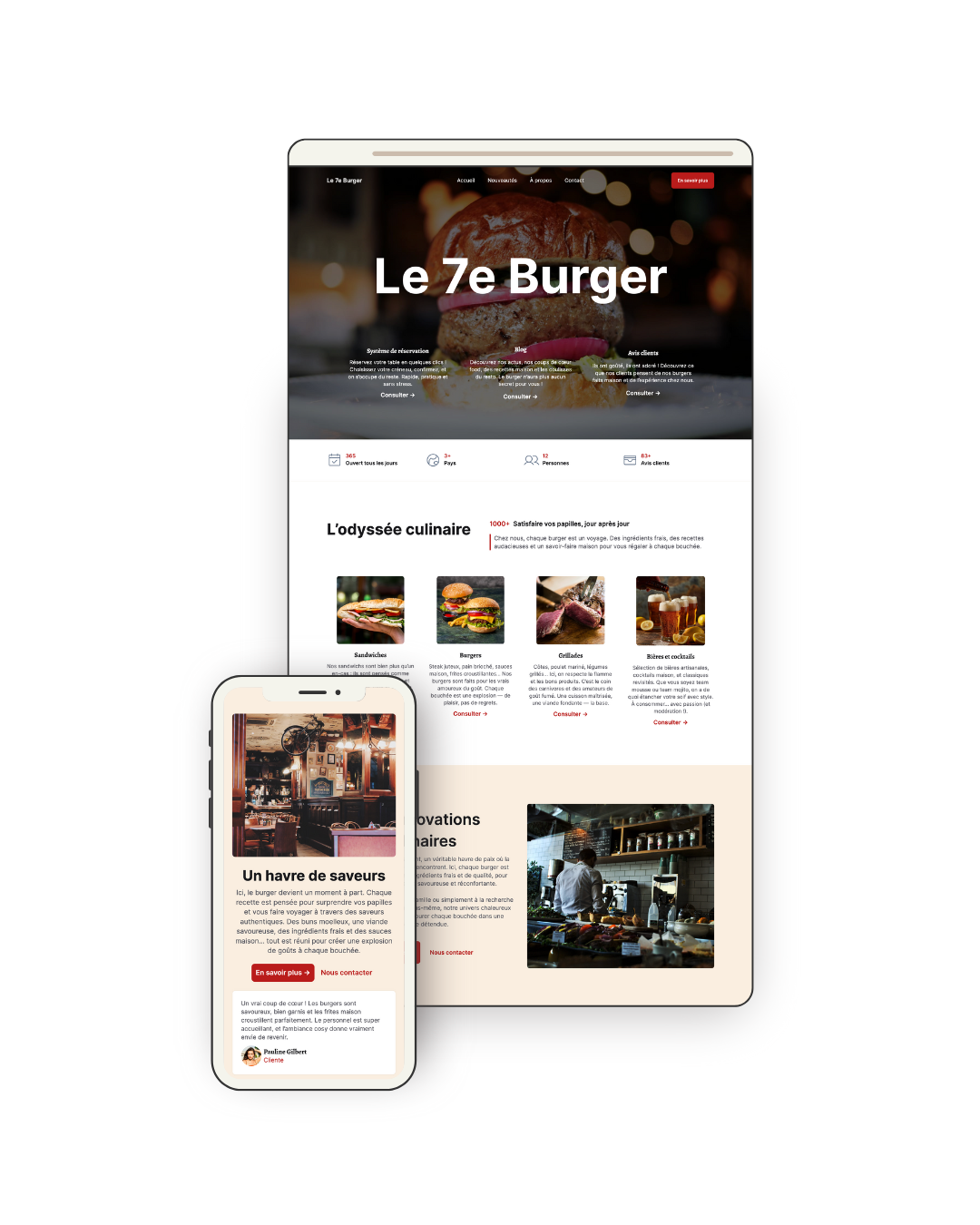 Présentation maquette site web